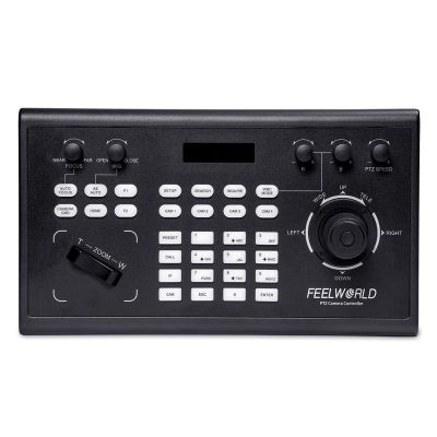 FEELWORLD KBC10 PTZ Camera Controller with Joystick and Keyboard Control PoE Supported.1200M Remotely Control and Up to Connect 255 PTZ Cameras