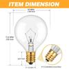 WokHok 25 Watt Wax Warmer Bulbs, Light Bulbs for Full Size Scentsy Warmers,G50/G16.5 Globe E12 Clear Bulbs for Candle Wax Warmer, Long Lifespan, 120 Volt (6 Pack) view 2
