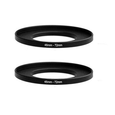 (2 Pcs) 46-72MM Step Up Ring Adapter, 46mm to 72mm Filter Ring, 46 mm Male 72 mm Female Stepping Up Ring for DSLR Camera Lens and ND UV CPL Infrared Filters