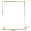 4.9FT x 3.9FT Gold Metal Square Wedding Arch Flowers Frame Backdrop Stand for Backdrop Frame Wedding Backdrop Ceremony Backdrop view 4