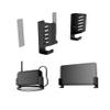 ZZHDESBY Laptop & Router Wall Mount Holder - Storage Rack Compatible with Laptops/WiFi routers/Macbooks/TV Boxes/Network Switches/Modems/Audio Devices and More (Black) view 1