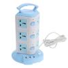 DOITOOL Flat Outlet Plug Power Strip Tower Multiple Outlets Protector Multi Plug Charging Tower with Handle for Home Office Dorm Room Essentials (US Plug) Sky- Blue Plug Outlet view 1
