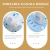 DOITOOL Flat Outlet Plug Power Strip Tower Multiple Outlets Protector Multi Plug Charging Tower with Handle for Home Office Dorm Room Essentials (US Plug) Sky- Blue Plug Outlet view 4