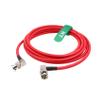 HangTon 12G 3G HD SDI Raw 4K 60fps Video Cable Right Angle BNC Canare LV-61S 75 ohm Coaxial Shielded for Sony FS7 FX9 FX6 Alexa DSMC2 Camera Blackmagic SmallHD Atomos Monitor (3M, Red) view 2