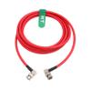 HangTon 12G 3G HD SDI Raw 4K 60fps Video Cable Right Angle BNC Canare LV-61S 75 ohm Coaxial Shielded for Sony FS7 FX9 FX6 Alexa DSMC2 Camera Blackmagic SmallHD Atomos Monitor (3M, Red) view 3