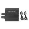Audio Preamplifier,Stereo Music Signal Preamplifier 2 In 2 Out Audio Mix Distribution Splitter with Cables DC 12V view 1