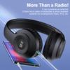 X5 Wireless FM Radio Headphones with Bluetooth, Built in Microphone, Rechargeable and Portable Radio Headset, Over Ear Headphone with Soft Ear Muffs, Stereo Sound, for Jogging, Cycling, Mowing view 4