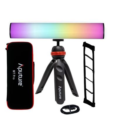 Aputure MT Pro,RGBWW Mini Tube Light,2,000K - 10,000K Led Video Light Wand,Pixel-Mappable,Built-in 9 System FX App Control for for Vlogging, Photography, Zoom Call TikTok Video Fill Light