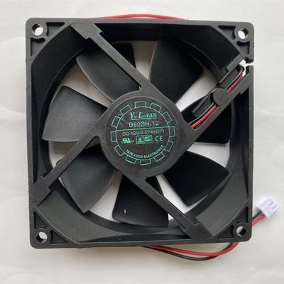 for D90SH-12 12V 0.27A 2-Wire 909025mm case Cooling Fan