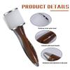DIUDUS Leather Nylon Hammer, Straight Head Carving Hammer for Handmade Leather Crafts (Brown/Water-Rippled) view 3