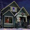 AtmosFX Christmas Digital Decoration Kit - 7 Scenes USB & 48' x 72' Matte White Fabric Rear Projection Screen view 2
