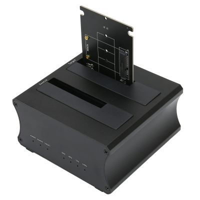USB3.0 External Hard Drive Docking Station, mSATA SSD and 2.5inch 3.5inch IDE SATAI II III SSD HDD Base Duplicator Support SATA Protocol SSD M.2 NGFF 6Gbps for 23SD28 RTK(Black