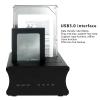 USB3.0 External Hard Drive Docking Station, mSATA SSD and 2.5inch 3.5inch IDE SATAI II III SSD HDD Base Duplicator Support SATA Protocol SSD M.2 NGFF 6Gbps for 23SD28 RTK(Black view 3