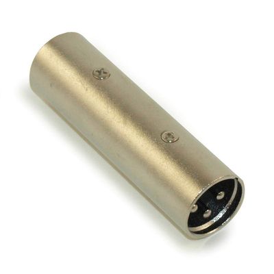 MyCableMart XLR Male/Male Barrel Coupler Adapter (Gender Changer Nickel Plated