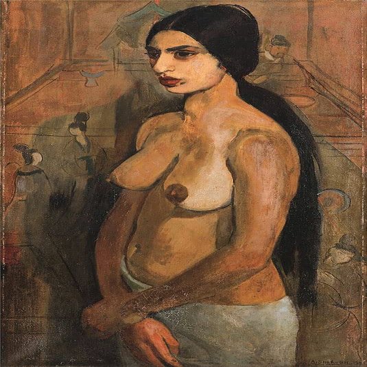 Amrita Sher Gil : Portrait of a Tahitian : 1934 : Archival Quality Art Print