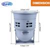 DIANQI DC24V Loud Electric Motor Metal Siren, 120dB Air Screw Alarm Horn for Home, Industries, Stores and Control Systems (Gray) view 2