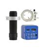 12MP 4K 1080P HDMI PC Industrial Electronic Digital MINI Video Microscope Camera & 120X C-Mount Lens Whit 56-LED Adjustable Ring Light view 1