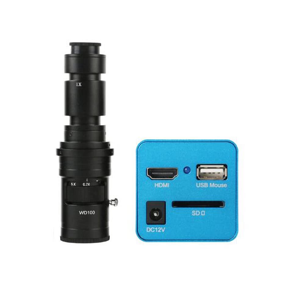 1080P Industrial Digital Video Microscope Camera SD Disk Video Recorder Measureing Camera & 500X C-Mount Lens