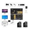 CKLau 2 Port USB 3.0 Triple Monitor KVM Switch HDMI 2.1 8K@60Hz 4K@144Hz with Audio and All Input Cable for 2 Computers 3 Monitors Supports Hotkey Switching view 2
