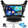 2+64G Android Car Stereo for Hyundai Elantra 2014 2015 2016 with Apple Carplay Android Auto Mirror Link 9 inch Touchscreen Radio Head Unit FM RDS HiFi Bluetooth WiFi GPS + AHD Backup Camera & MIC view 1