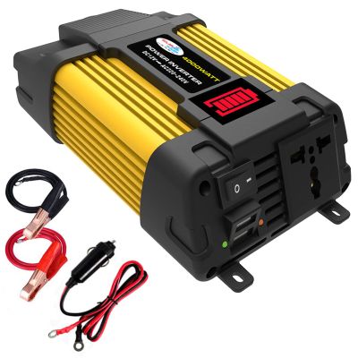 FONOBO Power Inverter 4000W/6000W Modified Sine Wave Car Converter Dc 12V to Ac 110V/220V with Led Electricity Display&Dual 4.8A USB,4000W-220V