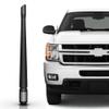 TEKK Carbon Fiber Short Antenna Compatible with 2008-2025 Chevy Silverado 1500/7.9 Inches Premium Flexible Rubber/Designed for Enhance FM/AM Radio Signal Reception view 1