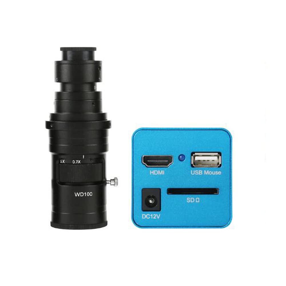 1080P Industrial Digital Video Microscope Camera SD Disk Video Recorder Measureing Camera & 200X C-Mount Lens