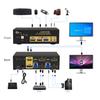 CKLau 2 Port USB 3.0 Dual Monitor KVM Switch Displayport 1.4 + HDMI 2.1 Supports 8K@60Hz, 4K@144Hz with Audio Output and All Input Cables view 2