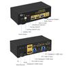 CKLau 2 Port USB 3.0 Dual Monitor KVM Switch Displayport 1.4 + HDMI 2.1 Supports 8K@60Hz, 4K@144Hz with Audio Output and All Input Cables view 3
