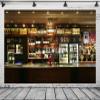 BELECO 7x5ft Fabric Bar Backdrops for Photography Nightclub Pub Bar Counter Backdrop Whisky Wine Drinks Alcohol Cafe Restaurant Drink Shelf Background Wallpaper Bar Theme Party Decor Photo Props view 2