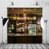 BELECO 7x5ft Fabric Bar Backdrops for Photography Nightclub Pub Bar Counter Backdrop Whisky Wine Drinks Alcohol Cafe Restaurant Drink Shelf Background Wallpaper Bar Theme Party Decor Photo Props view 3