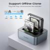 ORICO Hard Drive Docking Station with Offline Clone, Aluminum Alloy Dual Bay USB C to SATA Hard Drive Dock Holder for 2.5 or 3.5 Inch HDD 36TB UASP Support,Gray (6626C3-C) view 4