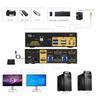 CKLau 2 Port USB 3.0 Dual Monitor HDMI KVM Switch 8K@60Hz 4K@144Hz with Audio Output and Cables Support HDMI 2.1, HDCP, HDR view 2