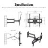 32-65" Single Pendulum Small Base TV Stand Tmxd-103 Bearing 35KG / VESE400*400 / Up and Down -10~10 view 2