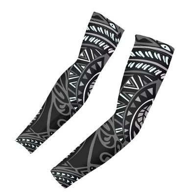 JOAIFO Black Tribal Tattoo Arm Sleeves for Men Boys Sun Protection Outdoor Arm Sleeve Compression Novelty Summer Sport Arm Cover