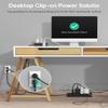 CCCEI Desk Clamp Power Strip with 9 Outlets, Desktop Edge Mount Surge Protector with USB-A and USB-C Ports, Widely Spaced Desk Outlet Fast Charging Station, 6 FT Flat Plug, Fit 1.6 inch Table. view 4