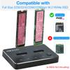 M.2 Duplicator, RIITOP Dual NVMe Docking Station for 2X M.2 NVMe SSD to USB C Reader [Offline Cloner] view 3