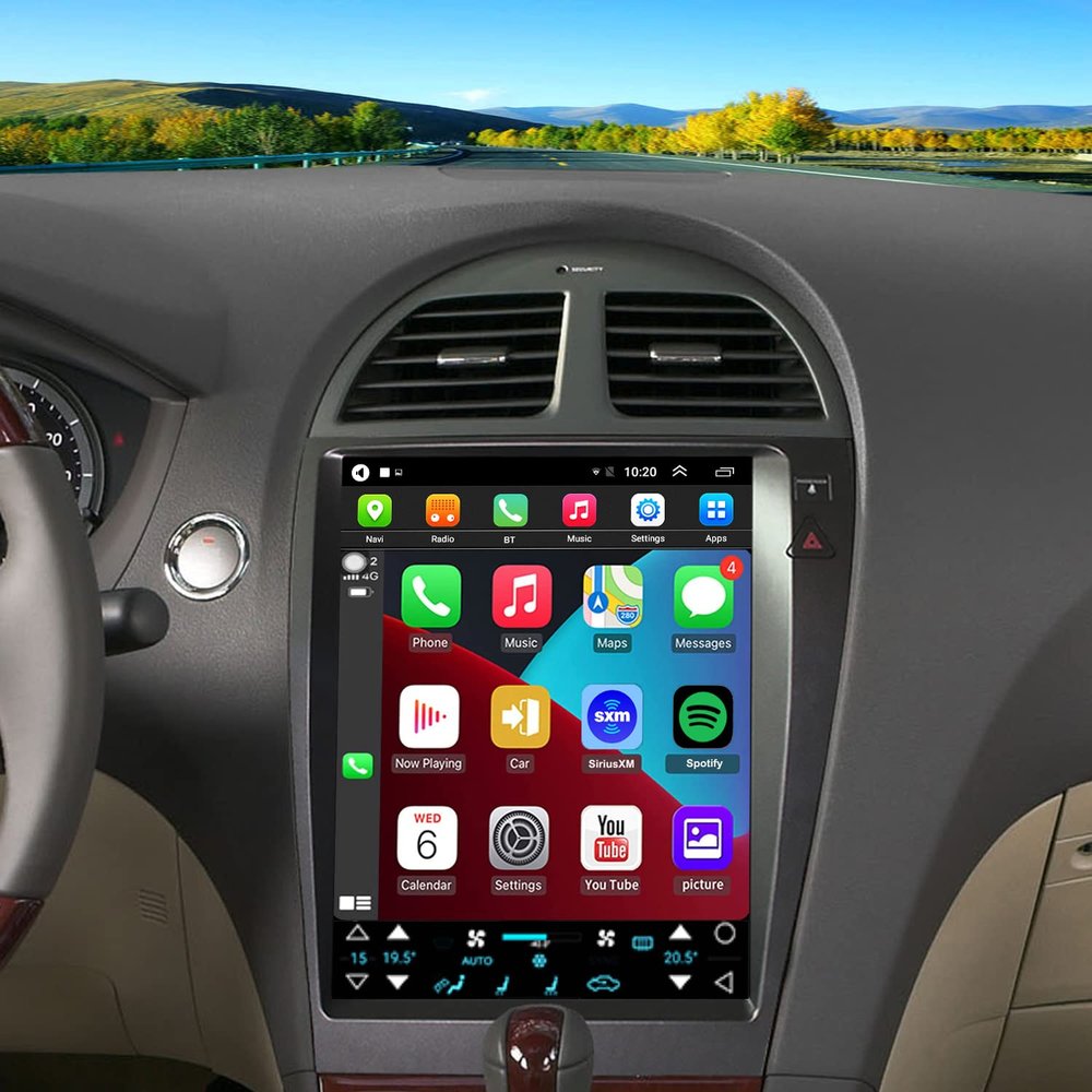 for LEX ES350 Radio Upgrade 2007-2012,Android Stereo Replacement,IPS Touch Screen,Quad-core CPU,2G RAM 32G ROM,Build in Wireless carplay,Android Auto