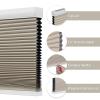 Changshade Cordless Cellular Shades, Blackout Room Darkening Black Out Honeycomb Blinds for Indoor Windows Bedroom, Pull Down Pleated Accordion Blind Easy Install, Shade Size 19" Wx36 H, Beige view 3