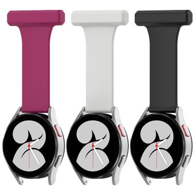 20MM Silicone Nurse Watch Fob Compatible with Garmin Venu/Venu 2 Plus/Vivoactive 3/Venu Sq/Venu Sq Music Watch Band with Pin-On Brooch Bands for Garmin Venu Band for Nurse Doctors (Black/Gray/WineRed)