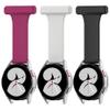 20MM Silicone Nurse Watch Fob Compatible with Garmin Venu/Venu 2 Plus/Vivoactive 3/Venu Sq/Venu Sq Music Watch Band with Pin-On Brooch Bands for Garmin Venu Band for Nurse Doctors (Black/Gray/WineRed) view 1