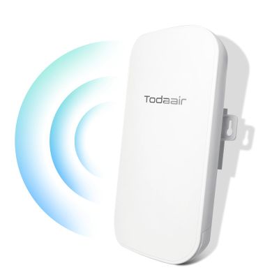 TODAAIR AC1200 Outdoor WiFi ExtenderIP65 WeatherproofWiFi Booster and Signal AmplifierUp to 1200Mbps Dual Band WiFi Repeater Covers Up to Least 3440 Sq. ft and 30 Devices