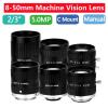 Microscope Accessories Kit Machine Vision Camera 5MP 6mm 8mm 12mm 16mm 25mm 35mm 50mm Fixed Focus Lens 2/3" Microscope Slides (Color : 35mm) view 2