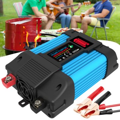 FONOBO 4000W/6000W Power Inverter 12V to 110V/220V Dc to Ac Converter with Dual USB Ports& 2 Alligator Battery Clamp, for Camping/Outdoor,4000W-220V