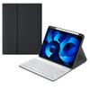 Keyboard Case for iPad Pro 11 4th Generation 2022 1st/2nd/3rd Gen 2018/2020/2021, Support Pencil Charging in Pencil Holder+Concave Keys+Detachable Keyboard Slim Leather Folio Smart Cover,Black+White view 1