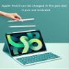 Keyboard Case for iPad Pro 11 4th Generation 2022 1st/2nd/3rd Gen 2018/2020/2021, Support Pencil Charging in Pencil Holder+Concave Keys+Detachable Keyboard Slim Leather Folio Smart Cover,Black+White view 2