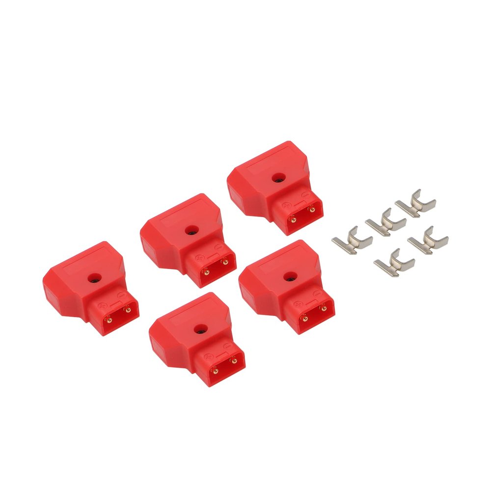 Alvins Dtap-Connector for V-Mount Gold-Mount Battery D-Tap P-Tap Male Plug for Camera Monitor Photography Power-Cable RED 5Pcs