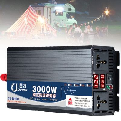 Pure Sine Wave Power Inverter 3000W 4000W 5000W DC 12V 24V 48V 60V to AC 110V 220V Voltage Converters Transformer with Dual AC Outlets Car Inverter,for Truck RV Home Solar System,3000W-48Vto110V