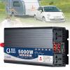 Pure Sine Wave Power Inverter 3000W 4000W 5000W DC 12V 24V 48V 60V to AC 110V 220V Voltage Converters Transformer with Dual AC Outlets Car Inverter,for Truck RV Home Solar System,5000W-24Vto110V view 1