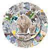 Lovely Rhinoceros Vinyl Stickers, 50 PCS Waterproof Illustrated Animal Decals for Laptops, Scrapbooking, Journals, Notebooks, Water Bottles, Suitcases, Phones & DIY Decor view 1